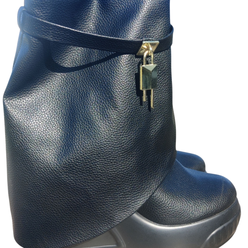 Black Leather Women's Boots